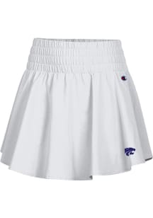 Womens K-State Wildcats White Champion Ruffle Skirt
