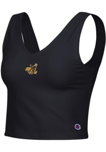 Womens Iowa Hawkeyes Black Champion Ottoman Tank Top