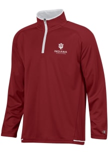Mens Indiana Hoosiers Crimson Champion Stadium Highlight Qtr Zip Pullover