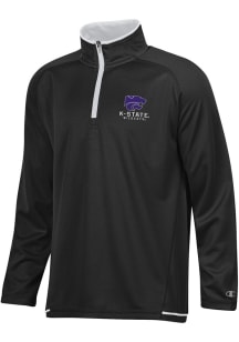Mens K-State Wildcats Black Champion Stadium Highlight Qtr Zip Pullover