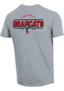 Cincinnati Bearcats Grey Champion Stadium Double Hit Short Sleeve T Shirt