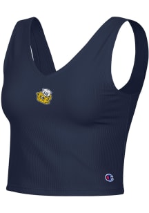 Womens Michigan Wolverines Blue Champion Ottoman Tank Top
