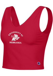 Womens Nebraska Cornhuskers Red Champion Ottoman Tank Top