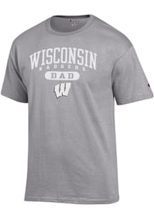 Champion Wisconsin Badgers Grey Dad Pill Short Sleeve T Shirt