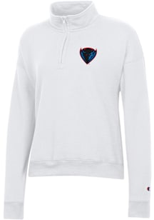 Champion DePaul Blue Demons Womens White Powerblend Qtr Zip
