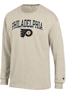 Champion Philadelphia Flyers Oatmeal Arch Mascot Long Sleeve T Shirt