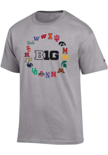 Champion Big Ten Grey Big 10 All Team Logo Short Sleeve T Shirt