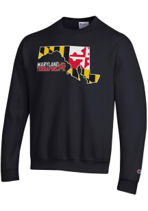Mens Maryland Terrapins Black Champion State Pride Crew Sweatshirt