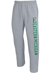 Champion Eastern Michigan Eagles Mens Grey Open Bottom Sweatpants