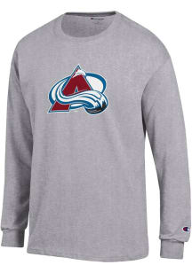 Champion Colorado Avalanche Grey Primary Logo Long Sleeve T Shirt