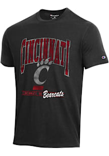 Cincinnati Bearcats Black Champion Stadium Embroidery Short Sleeve T Shirt