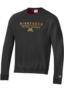 Mens Minnesota Golden Gophers Black Champion Stadium Small Team Name Crew Sweatshirt