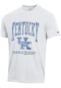 Champion Kentucky Wildcats White Stadium Embroidery Short Sleeve T Shirt