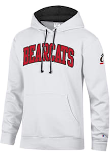 Mens Cincinnati Bearcats White Champion Stadium Sleeve Hit Hooded Sweatshirt