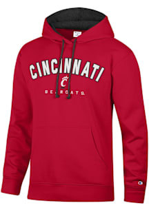 Mens Cincinnati Bearcats Red Champion Stadium Number One Hooded Sweatshirt