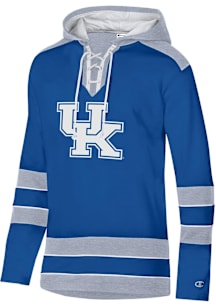 Champion Kentucky Wildcats Mens Blue Superfan Hockey Long Sleeve Hoodie