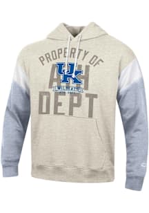 Champion Kentucky Wildcats Mens Oatmeal Superfan Colorblock Long Sleeve Hoodie