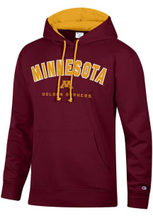 Mens Minnesota Golden Gophers Maroon Champion Stadium Number One Hooded Sweatshirt