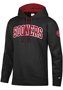 Champion Oklahoma Sooners Mens Black Stadium Sleeve Hit Long Sleeve Hoodie