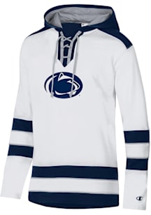Champion Penn State Nittany Lions Mens White Superfan Hockey Long Sleeve Hoodie