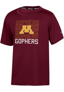 Youth Minnesota Golden Gophers Maroon Champion Impact Short Sleeve T-Shirt