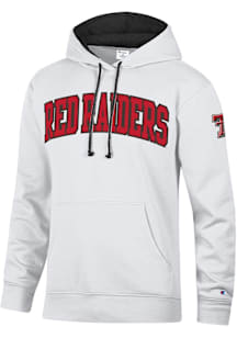 Champion Texas Tech Red Raiders Mens White Stadium Sleeve Hit Long Sleeve Hoodie