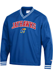 Champion Kansas Jayhawks Mens Blue Superfan Scout Pullover Jackets