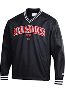 Champion Texas Tech Red Raiders Mens Black Superfan Scout Pullover Jackets