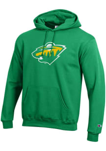 Champion Minnesota Wild Mens Kelly Green Alternate Logo Long Sleeve Hoodie