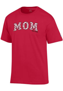 Ohio State Buckeyes Red Champion Block Mom Short Sleeve T-Shirt