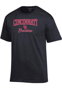 Cincinnati Bearcats Black Champion Grandma Short Sleeve T-Shirt