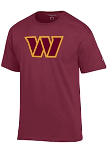 Champion Washington Commanders Maroon Logo Short Sleeve T Shirt