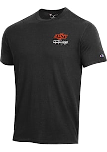 Champion Oklahoma State Cowboys Black Stadium Front Back Puff Ink Short Sleeve T Shirt