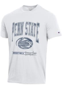 Penn State Nittany Lions White Champion Stadium Embroidery Short Sleeve T Shirt