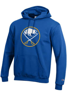 Champion Buffalo Sabres Mens Blue Primary Logo Long Sleeve Hoodie