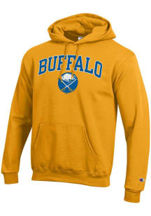 Champion Buffalo Sabres Mens Gold Arched Mascot Long Sleeve Hoodie