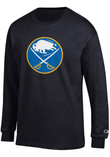 Champion Buffalo Sabres Black Primary Logo Long Sleeve T Shirt