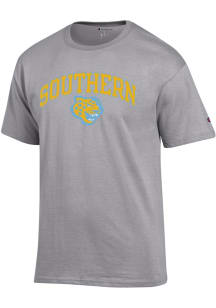 Champion Southern University Jaguars Grey Arch Mascot Short Sleeve T Shirt