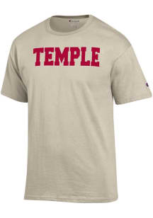 Champion Temple Owls Oatmeal Arch Seal Short Sleeve T Shirt