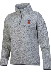 Womens Illinois Fighting Illini Grey Champion Artic Qtr Zip