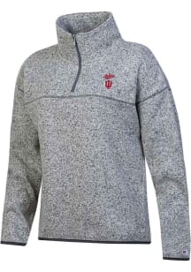 Womens Indiana Hoosiers Grey Champion Artic Qtr Zip