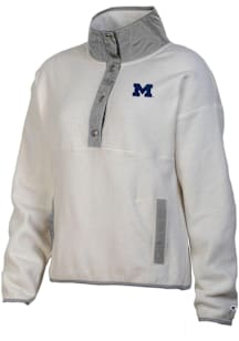 Champion Michigan Wolverines Womens Natural Polar Qtr Zip