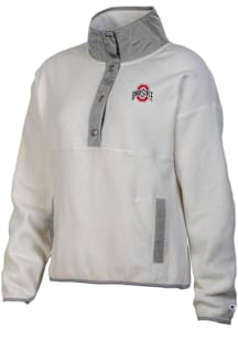 Champion Ohio State Buckeyes Womens Natural Polar Qtr Zip