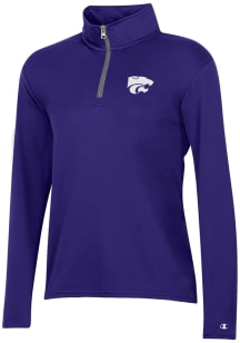 Womens K-State Wildcats Purple Champion Mesh Qtr Zip Pullover