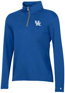 Champion Kentucky Wildcats Womens Blue Mesh Qtr Zip Pullover