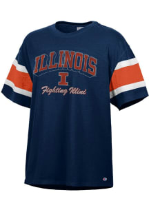 Illinois Fighting Illini Navy Blue Champion Captain Short Sleeve T-Shirt