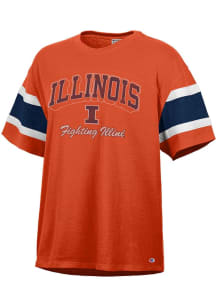 Illinois Fighting Illini Orange Champion Captain Short Sleeve T-Shirt