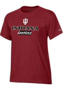 Indiana Hoosiers Cardinal Champion Glitter Stadium Short Sleeve T-Shirt