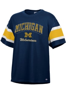Michigan Wolverines Blue Champion Captain Short Sleeve T-Shirt