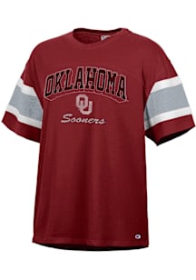 Champion Oklahoma Sooners Womens Cardinal Captain Short Sleeve T-Shirt